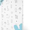 Pack and Play Mattress Pad, 38"x26" Firmness Memory Foam Thick Pack N Play Mattresses Topper, Portable Dual-Sided Baby Mattress for Pack n Play with Breathable Animal Pattern Cover