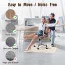 Blvornl Office Chair Mat for Hardwood Floor and Low Pile Carpet, 47.2"x 60" Desk Chair Mat for Hard Wood, Anti-Slip Hard Floor Protector Rolling Chair Mat, PVC Mat Desk Rug for Home, Light Brown