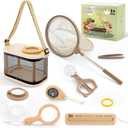 Wooden Bug Catcher Kit for Kids, Outdoor Explorer Nature Discovery Set with Butterfly Net, Bug Habitat & Magnifying Glass, Backyard Camping Outdoor Toys, Ages 312, Also Suitable for Toddlers