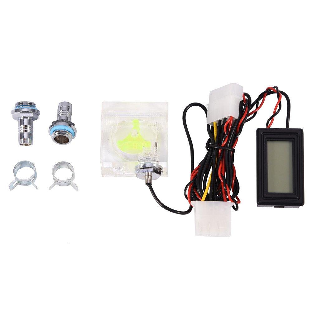 PC Water Cooling Thermometer, PC Computer 3 Way Meter Digital Thermometer for Water Cooling System Kit