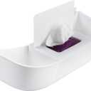 Storage Organizer for Stokke Tripp Trapp, White  High Chair Back Pocket with Wet Wipes Compartment, Easy Installation, Durable PP Material