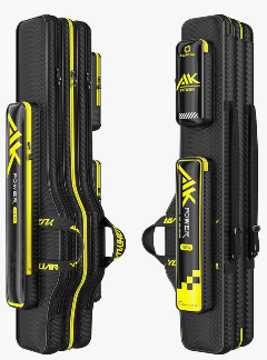 Fishing Rod Case Triple-Layer 1680D Heavyweight Oxford Fishing Pole Case & Bag Wire-Reinforced Non-Deforming Frame Quick-Access Compartments Anti-Sag Structure Fishing Rod Bag Fishing Gift for Men