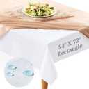 Table Pad Protector with Flannel Backing Cut to Fit Waterproof Heat Resistant Heavy-Duty Reusable Table Cloth 54" x 72" Rectangle Vinyl Table Padding Under Tablecloth