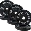 BalanceFrom Cast Iron Olympic 2-Inch Plate Weight Plate for Strength Training, Weightlifting and Crossfit, Multiple Packages