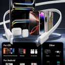 Retractable USB C Charger Wall Plug with 35.5in/90cm Type C Cables Cords,40W Fast Charging Foldable Block Multi Charger for All Devices for iPhone 17/16/15/14/13/12,iPad,Galaxy,Pixel