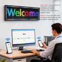 P10 Led Sign,Programmable Scrolling Digital Advertising 77"×14" | Full color display, IP65 outdoor waterproof,supports scrolling information and custom content,Ideal for business Advertising