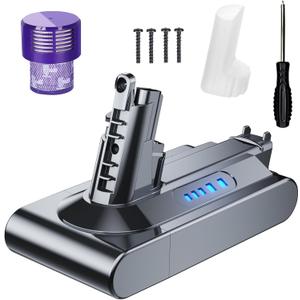 Upgraded 7000mAh V10 SV12 7-Cell 206340 Battery Compatible for Dyson V10 Cyclone V10 Animal/Absolute/Motorhead/Fluffy/SV12 Handheld Cordless Vacuum Cleaner Li-ion 969352-02 Battery(not for V8 SV10)