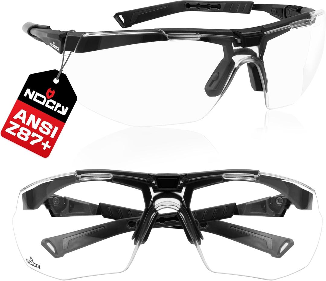 NoCry Anti Fog Safety Glasses for Men and Women ANSI Z87 Rated, Scratch-Resistant Eyewear with Adjustable Temples and Nose Pad 100% UV Eye Protection