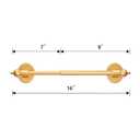 Magnetic Curtain Rods for Metal Doors，Multi-Use Adjustable Appliance for Windows Iron Steel Places，9-16 Inch，Gold，2 Pack