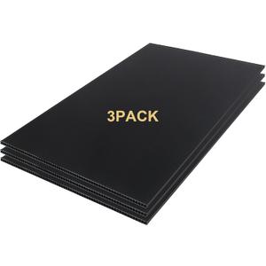 YDisplay 3Pack Poster Board 2436 Corrugated Plastic Board 3/16 Inches Thick Blank Board for School Projects,Craft,Art & Display,Black
