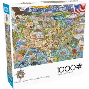 Buffalo Games - Carrie Wagner - Colorful Country - 1000 Piece Jigsaw Puzzle for Adults -Challenging Puzzle Perfect for Game Nights - Finished Size is 26.75 x 19.75