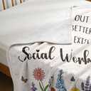 PAZISOL Social Worker Appreciation Gifts, Social Work Month Gifts for Women, Female School Socialworkers Birthday Gift Ideas, Unique Retirement Graduation Gift for MSW/DSW/LCSW 60"X50" Throw Blanket
