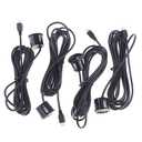 Car Parking sensors,4 Reverse Backup Parking sensors kit with LED Display, Reverse Gear Audio Buzzer Alarm kit, 2.5m Sensor Wire for Cars Van SUV (Black)