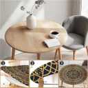 Round Fitted Tablecloth with Elastic Edge, 36"-60" Waterproof Stain Resistant Table Cover for Indoor, Outdoor, Picnic, Dining, Camping, Party, Holiday, 52inch, Golden Mandala