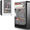 homyfort Mini Fridge Organizer, Over The Fridge Storage Organizer with 14 Pockets, College Dorm Fridge Storage for Office, Kitchen, Home, School, Gray