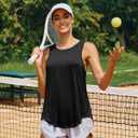 RUNNING GIRL Womens Workout Tops for Women Racerback Tank Tops Yoga Shirts Athletic Running Tank Tops Sleeveless Gym Clothes (Black, M)