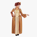 fun shack Tudor Costume Women Medieval Queen Outfit Anne Boleyn Dress for Historical Events and Themed Parties, M
