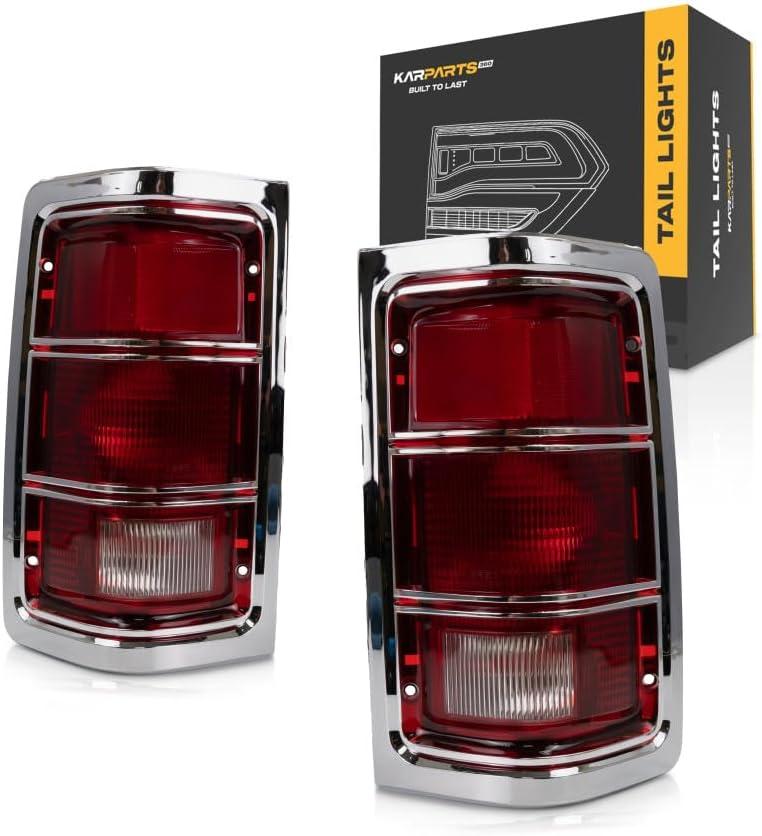 For Dodge Ram/ Charger/ Trail Duster/ Pickup 1981-1987 Tail Light Driver and Passenger Side Chrome Border | CH2808104 | CH2809104 | 4163151 | 4163150