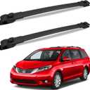 FengYu Roof Rack Cross Bars 220lb Compatible with 2011-2020 Toyota Sienna, Heavy Duty Aluminum clampers and Bars Cargobar Black Rooftop Rails Carrying Bag Luggage Canoe Bike Kayak Carrier