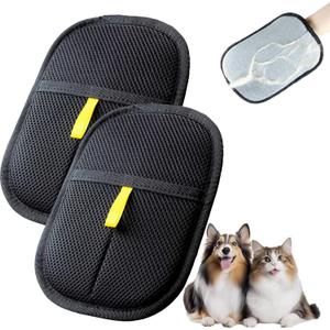 Pet Hair Removal Glove, Pet Hair Remover Gloves for Cats & Dogs, Dogs, Electrostatic Pet Hair Removal Gloves Brush for Pets Hair, Suitable for All Pets (2pcs)