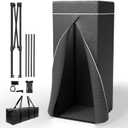 Portable Recording Booth for Home Studio, Foldable Sound Isolation Vocal Shield with Floor Stand, High-Density Acoustic Blanket Enclosure for Singing, Voiceover & Podcast, Includes Phone Holder, 78 x 31 x 31