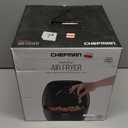 CHEFMAN Small Air Fryer Healthy Cooking, 3.6 Qt, Nonstick, User Friendly and Dual Control Temperature, w/ 60 Minute Timer & Auto Shutoff, Dishwasher Safe Basket, Matte Black, Cookbook Included