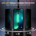 Diaclara Designed for iPhone 13 Pro Max Case, [with Privacy Screen Protector] [Anti Spy] [Military Grade Drop Protection] Heavy Duty Full-Body Shockproof Phone Case, Black