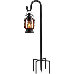 Bird Feeders Pole,Shepherds Hooks for Outdoor 1 Pack 60 Inch Bird Feeders for Outdoors with 5 Prongs Base Hanging Planters for Outdoor