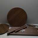 Wood Rotary Coat Rack with 3 Shelves and 9 Hooks, Freestanding Coat Rack,Coat Hanger Stand for Bedroom, Entryway, Livingroom,