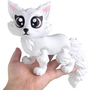 3D Printed Fox,3D Printed Animals Fidget Toys,Decor for Stress Relief,Adults Fidget Toys for Autism ADHD,Cute Fox Desktop Pet Decoration (Large)