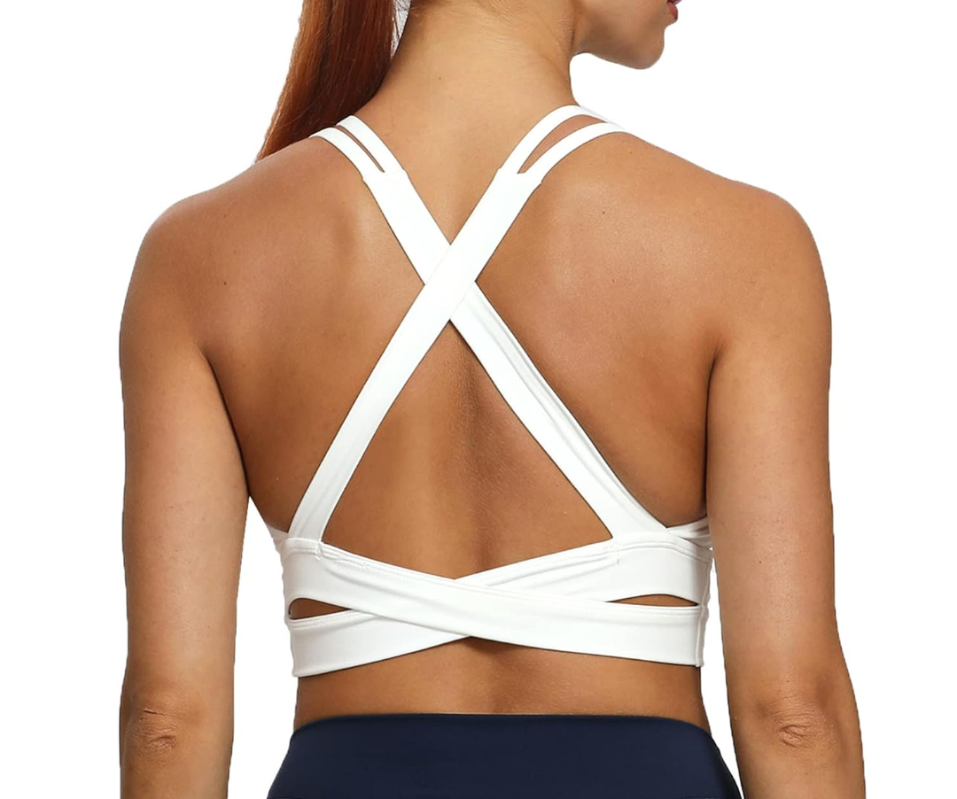 Aoxjox Women's Workout Sports Bras Fitness Trainning Infinity Gym Bra Yoga Crop Tank, XS, Pack of 4