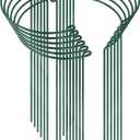 HiGift 12 Pack Plant Stakes for Indoor Plants, Metal Garden Peony Support Cages, Outdoor Plant Supports Ring Prop, Large Plant Stake for Hydrangea,Rose,Flower,Vine,Potted Plants (10" W x 24" H)