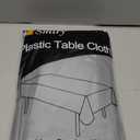YSYJ 12 Pack Silver 54 x 108 Inch Disposable Plastic Tablecloths Rectangular Table Cloth Plastic Table Cover for Parties