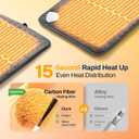 Super-Fast Heat Up Carbon Fiber Heating Pad: Back, Neck, Shoulder, Period Cramps Pain Relief, Muscle Relief, Deeper Relax, Moist/Dry Heat, Auto-Off, Machine Washable (Blue, 20" x 24") (Aurora Glow Blue)