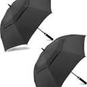 MRTLLOA Extra Large Golf Umbrella, 62 Inch Automatic Open Umbrella Double Canopy Vented Windproof, 210T Pongee Fabric Waterproof , Large Umbrellas for Rain Heavy Duty, Big Umbrella, Oversized