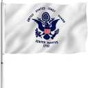 Double Sided US Coast Guard Military Flag 4x6 Outdoor- UV Fade Resistant United States Coast Guard USCG Flags with 2 Grommets