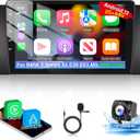 [2+64G] Android Car Radio for BMW 5 Series X5 E39 E53 M5 1996-2006 - Wireless Carplay and Android Auto - 9 Inch Touch Screen Car Stereo with DSP/GPS/WiFi/SWC + AHD Backup Camera