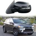 Driver Side Mirror Replacement Fit for 2013-2020 Mitsubishi Outlander Car Rear View Mirror Side Mirrors Assembly Electric Adjustment, Electric Folding, Led Turn Light, Heating (Not Fit Outlander Sport) (Black-Left-9Wires)