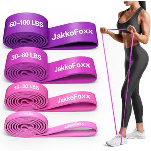 Resistance Bands,Pull Up Bands,Stretching Assist Bands Set for Men & WomenPortable Exercise, Muscle Training,Physical Therapy,Exercise Workout Bands for Working Out (Pink 5-100 LBS)