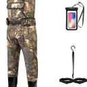 Trudave Chest Waders for Men & Women Waterproof,Fishing Neoprene Waders,Hunting Waders with Boots (12, Reed-grass)