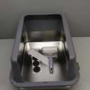 Litter Box with Lid, Stainless Steel Cat Litter Box, 10" Small Metal Litter Box for Kittens, Grey