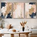 Abstract Canvas Paintings Blue Gold Pink Abstract Wall Art Abstract Pink Oill Painting Pink Blue Gold Abstract Pictures Wall Decor Pink and Blue and Gold Abstract Painting Modern Abstract Art No Frame