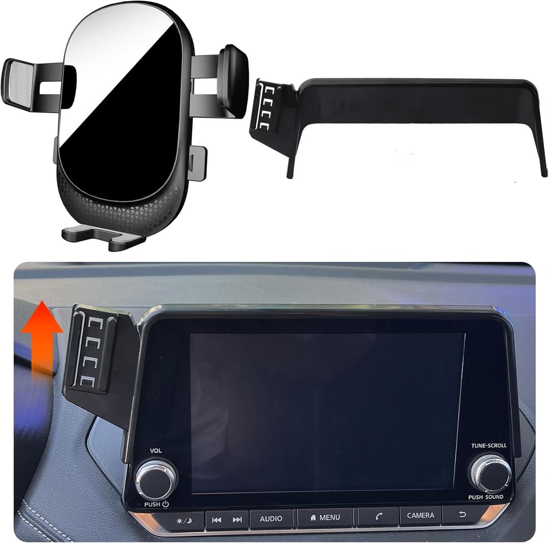 Car Phone Holder for Nissan Altima Auto Accessories[Only for 2019-2025 Altima's 8-inch touchscreen] [XX No Fit 7" touchscreen & 12.3" touchscreen XX][Auto Lock Hands Free Automobile Cell Phone Mount]