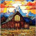 America Rocky Mountains Diamond Painting DIY 5D, Numbering Kit, Abandoned Barn Crystal Rhinestone Diamond Painting Forests Pictures USA Landscape Artwork Home Decor Adults Gift(12''Wx 16''H) pack of 2