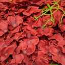 Dark Red Hydrangea Artificial Flowers Bulk, 30 Pcs Faux Hydrangea Flowers Heads, Artificial Fake Silk Hydrangea Flowers with Stems, Red Flowers Artificial for Decoration Wedding Dcor