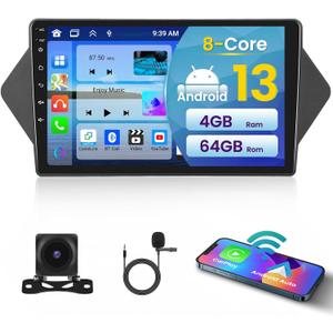 8 Core 4+64G Inefala for Honda Acura MDX 2007-2013 Android 15 Car Radio Stereo with Wireless Carplay Android Auto, 9 Inch Touchscreen with GPS WiFi Bluetooth5.0 FM/RDS EQ DSP SWC Backup Camera MIC