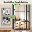 NiceTCU 56” Extra Tall Cat Gate for Doorway, 37.4-41.3" Wide Clear Gate