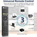 3-Device Universal Remote Control for Smart TVs Compatible with Samsung, LG, Sony, Onn, RCA & Major Brands Control DVD, Blu-ray, Soundbars, Media Players, Set-Top Boxes & More