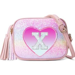 OYLOLA Birthday Gifts for Girl Initial Girls Purse Toddler Purse Kids Purses Toddler Girl Gifts Heart Purses for Girls Colored X