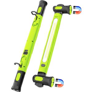 Underhood Work Light, 3000 Lumens COB with 360° Rotating Head, Magnetic Light Bar, 5000mAh Battery, IP54 Waterproof Portable Under Hood Mechanic Light (Green)